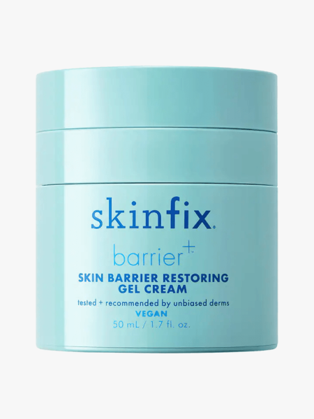 SkinFix Skin Barrier Restoring + Pore Refining Gel Cream with Niacinamide in branded tub component on a light gray background